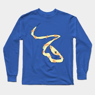 Yellow Sketchy Snake Long Sleeve T-Shirt